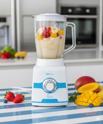 GLASS BLENDER, 600W, 1.5L, WHITE (SYTECH)