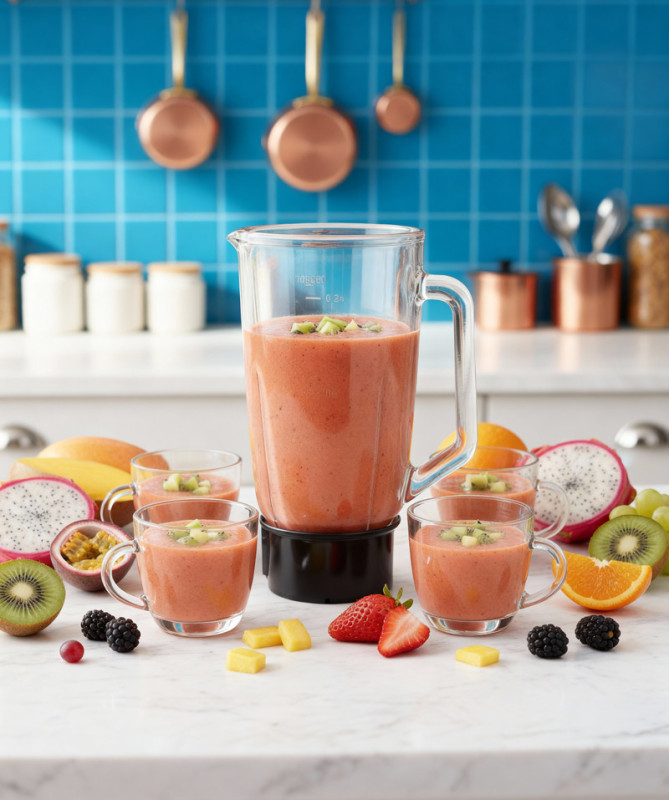 BATIDORA DE VASO DE CRISTAL, 600W., 1.5L, BLANCO (SYTECH)