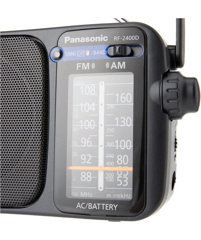 2-BAND RADIO, AM/FM, BATTERY AND MAINS POWER RF2400 (PANASONIC)