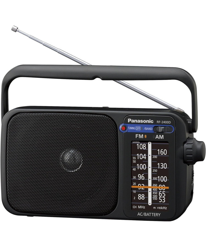 2-BAND RADIO, AM/FM, BATTERY AND MAINS POWER RF2400 (PANASONIC)