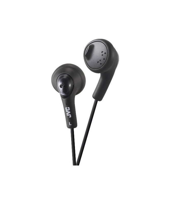 WIRED IN-EAR HEADPHONES, GUMMY, BLACK (JVC)