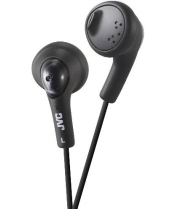 WIRED IN-EAR HEADPHONES, GUMMY, BLACK (JVC)