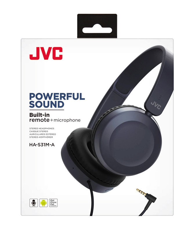 AURICULARES DE DIADEMA, HAS-31M-B-EX, NEGRO (JVC)