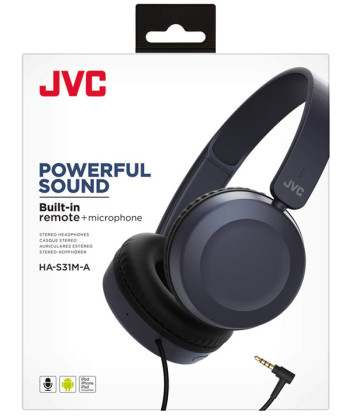 AURICULARES DE DIADEMA, HAS-31M-B-EX, NEGRO (JVC)