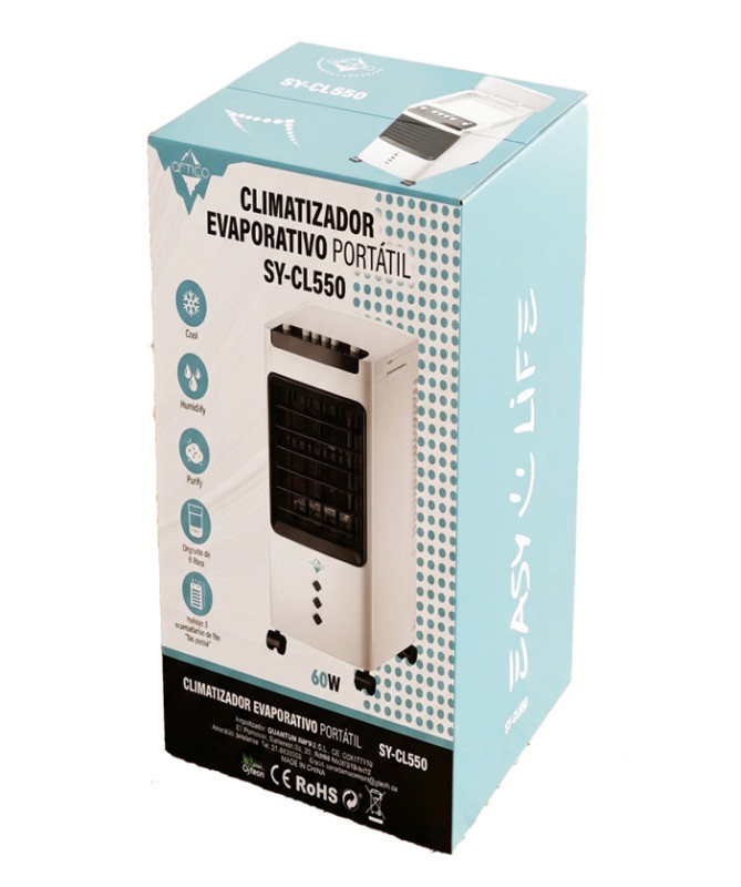 PORTABLE AIR COOLER, 65W, 5.5L, 3 SPEEDS, ICE PACK, WHITE (ARCTICO)