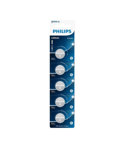 PILA LITIO 2025 PHILIPS BLISTER 5