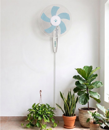 3-IN-1 FAN, PEDESTAL, WALL MOUNT, TABLE, 16", 50W, 5 BLADES, ROUND BASE, WHITE (ARTICO)