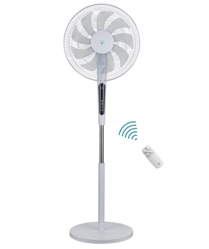 VENTILADOR DE PIE DIGITAL, 16", 60W, 9 ASPAS, BASE CIRCULAR, MD, BLANCO (ARTICO)
