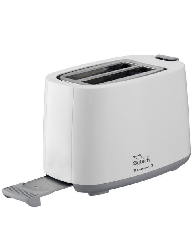 TOSTADORA 2 REBANADAS, 750W.,  2 COMPARTIMIENTOS, BLANCO (SYTECH)