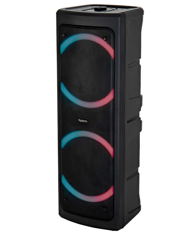 ALTAVOZ "HARMONY ARC" 2x8"+ 2x2,5", 100W. RMS/300W PMPO, RECARGABLE, BT,MIC,LED,MD (SYTECH)