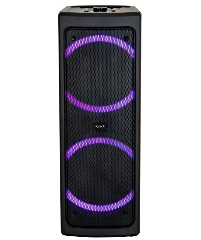 ALTAVOZ "HARMONY ARC" 2x8"+ 2x2,5", 100W. RMS/300W PMPO, RECARGABLE, BT,MIC,LED,MD (SYTECH)