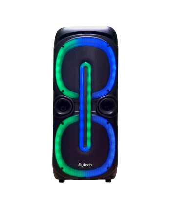 ALTAVOZ "BEAT BLAZE" 2X10", 80W. RMS/240W PMPO, RECARGABLE, BT,MIC,LED,MD (SYTECH)