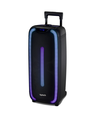ALTAVOZ "FUSION FLOW" 2X8", 80W. RMS/240W PMPO, RECARGABLE, BT,MIC,LED,MD (SYTECH)