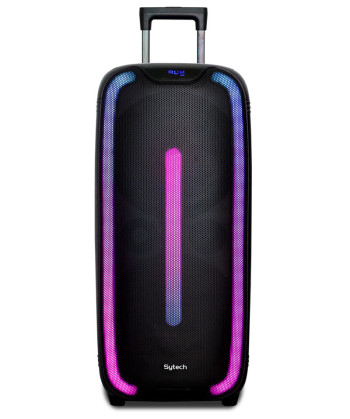 SPEAKER "FUSION FLOW" 2X8", 80W RMS/240W PMPO, RECHARGEABLE, BT, MIC, LED, RC (SYTECH)