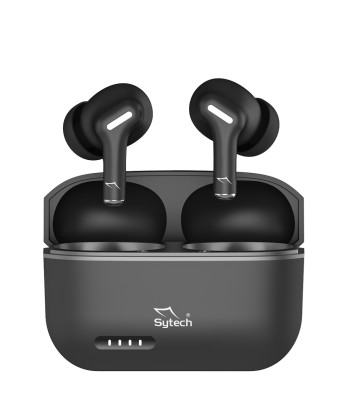 WIRELESS TWS EARBUDS, ANC+ECN, SY-TWS760 "QMOODS", BLACK (SYTECH)