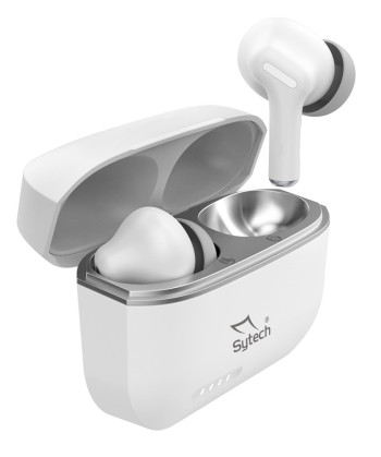 WIRELESS TWS EARBUDS, ANC+ECN, SY-TWS760 "QMOODS", WHITE (SYTECH)