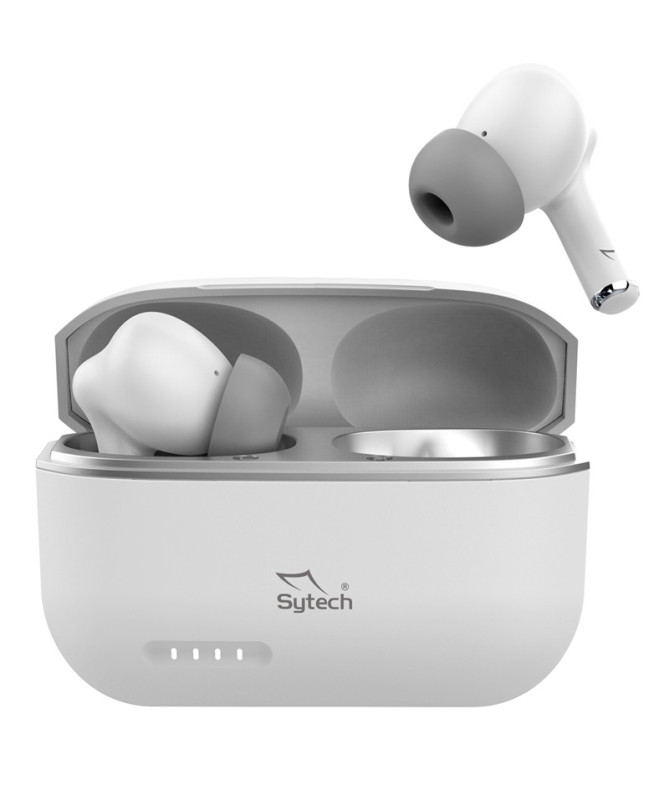 WIRELESS TWS EARBUDS, ANC+ECN, SY-TWS760 "QMOODS", WHITE (SYTECH)