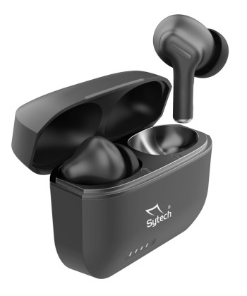 WIRELESS TWS EARBUDS, ANC+ECN, SY-TWS760 "QMOODS", BLACK (SYTECH)