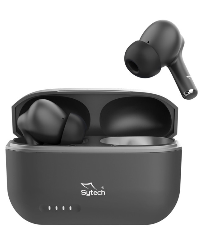 AURICULARES INALÁMBRICOS TWS, ANC+ECN, SY-TWS760 "QMOODS", NEGRO (SYTECH)