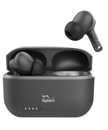WIRELESS TWS EARBUDS, ANC+ECN, SY-TWS760 "QMOODS", BLACK (SYTECH)
