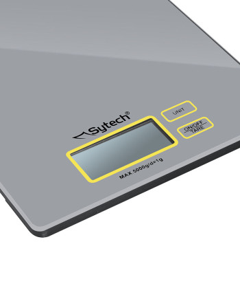 DIGITAL KITCHEN SCALE, "SLIM" DESIGN, 5 KG, GRAY, (SYTECH)