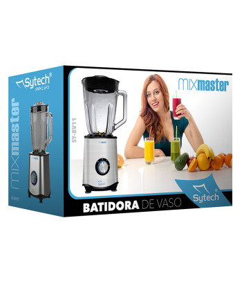GLASS BLENDER, TITANIUM BLADES, 1300W, 1.5L, STAINLESS STEEL (SYTECH)