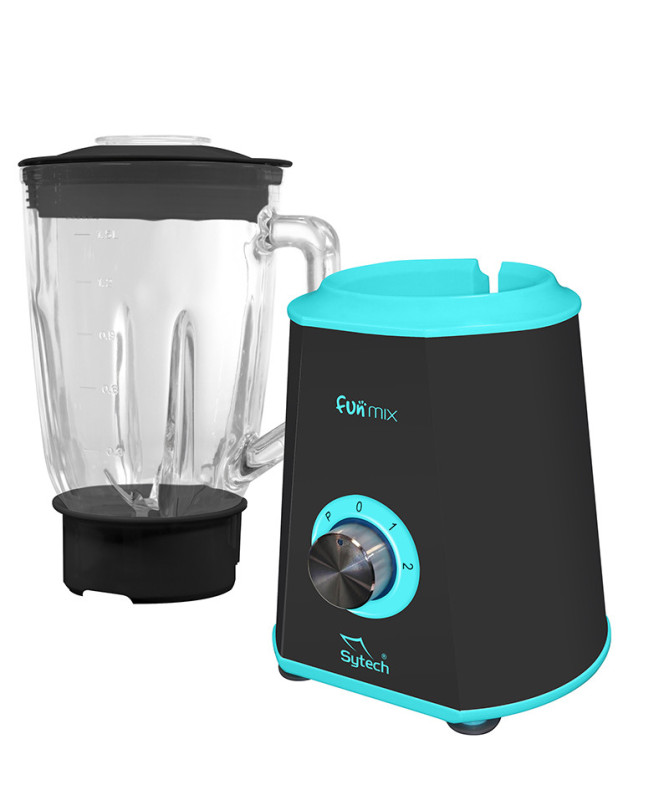 BATIDORA DE VASO DE CRISTAL, 600W., 1.5L, NEGRO (SYTECH)