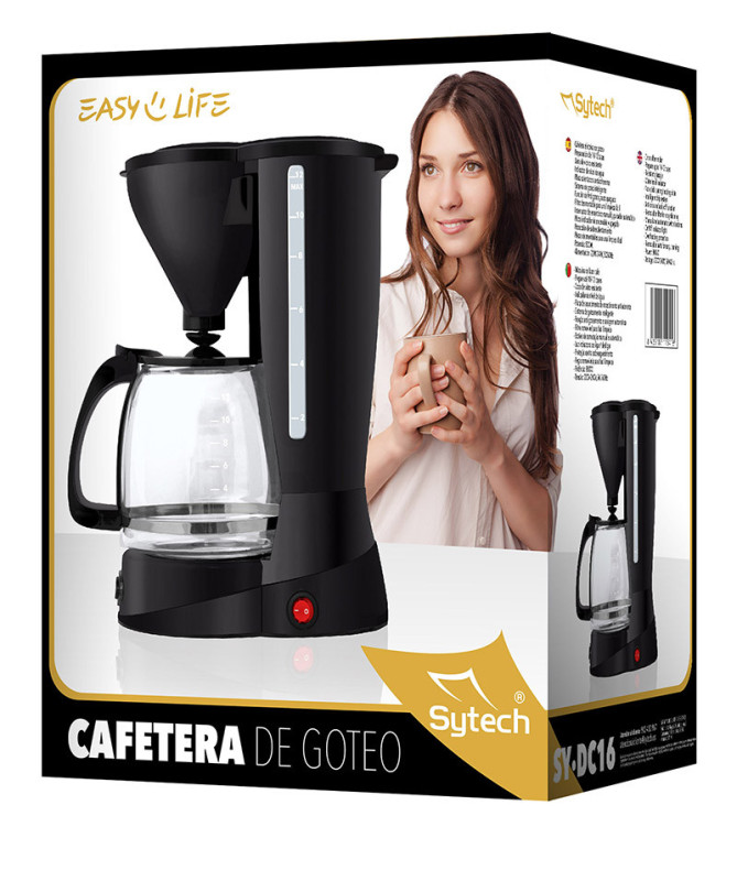 DRIP COFFEE MAKER, 10-12 CUPS, 1.5L., 800W. (SYTECH)