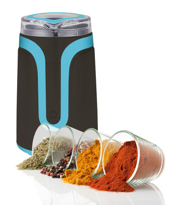 COFFEE GRINDER, 150W, BROWN & BLUE (SYTECH)