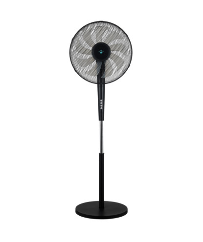 VENTILADOR DE PIE, 16", 60W, 9 ASPAS, BASE CIRCULAR, NEGRO (ARTICO)