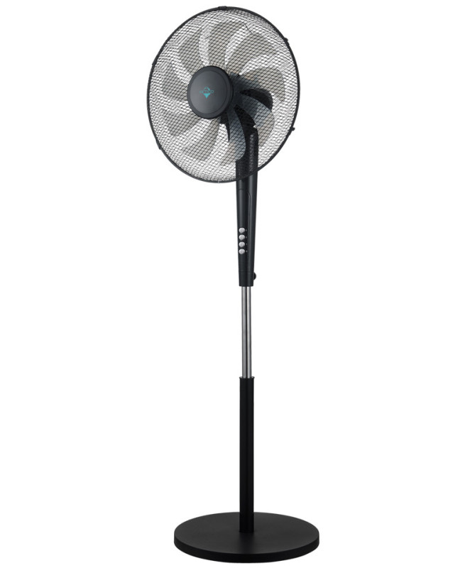 VENTILADOR DE PIE, 16", 60W, 9 ASPAS, BASE CIRCULAR, NEGRO (ARTICO)