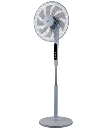 VENTILADOR DE PIE, 16", 60W, 9 ASPAS, BASE CIRCULAR, BLANCO (ARTICO)