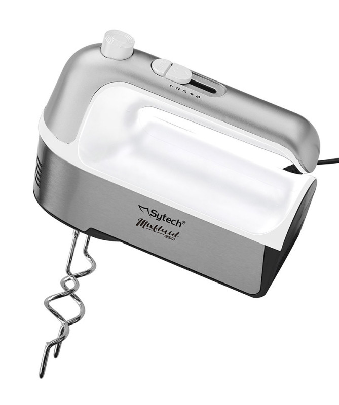 BATIDORA MEZCLADORA, 250W, 2 ACCESORIOS, BLANCO (SYTECH)