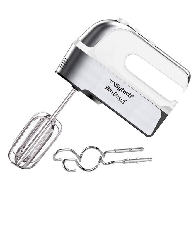 BATIDORA MEZCLADORA, 250W, 2 ACCESORIOS, BLANCO (SYTECH)