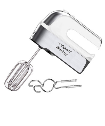 BATIDORA MEZCLADORA, 250W, 2 ACCESORIOS, BLANCO (SYTECH)