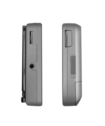 AM-FM POCKET RADIO, SPEAKER, VERTICAL, SILVER (SYTECH)