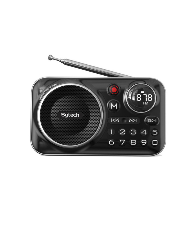 PORTABLE DIGITAL FM RADIO, BLUETOOTH, SPEAKER, 3W, USB, TF, BATTERY, BLACK (SYTECH) PORTABLE DIGITAL FM RADIO, BLUETOOTH, SPEAKER, 3W, USB, TF, BATTERY, BLACK (SYTECH)