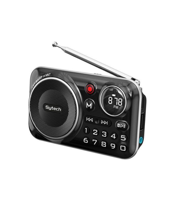 PORTABLE DIGITAL FM RADIO, BLUETOOTH, SPEAKER, 3W, USB, TF, BATTERY, BLACK (SYTECH) PORTABLE DIGITAL FM RADIO, BLUETOOTH, SPEAKER, 3W, USB, TF, BATTERY, BLACK (SYTECH)