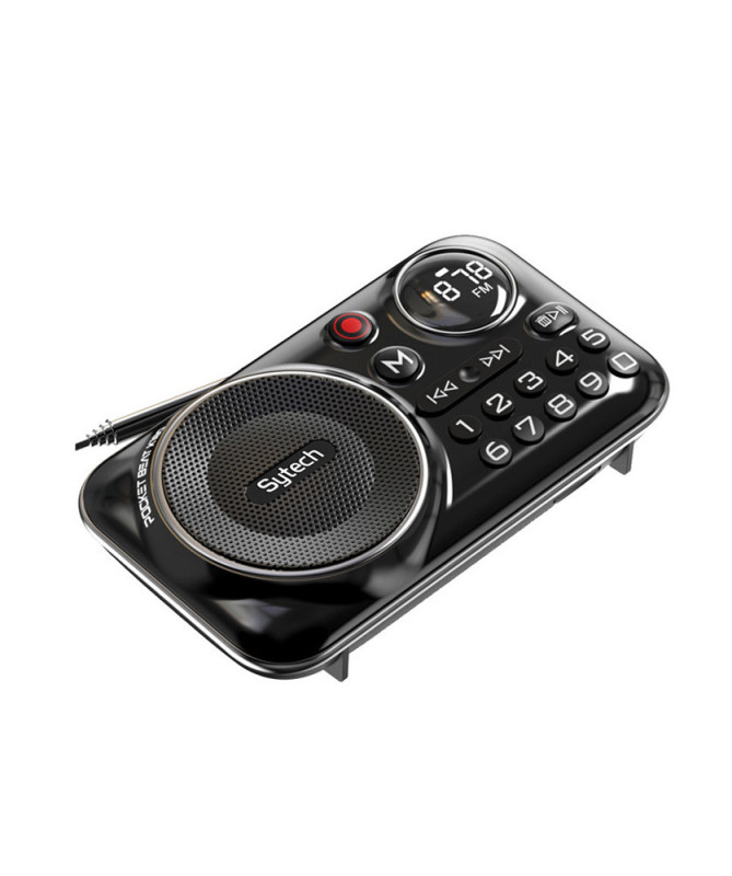 PORTABLE DIGITAL FM RADIO, BLUETOOTH, SPEAKER, 3W, USB, TF, BATTERY, BLACK (SYTECH) PORTABLE DIGITAL FM RADIO, BLUETOOTH, SPEAKER, 3W, USB, TF, BATTERY, BLACK (SYTECH)