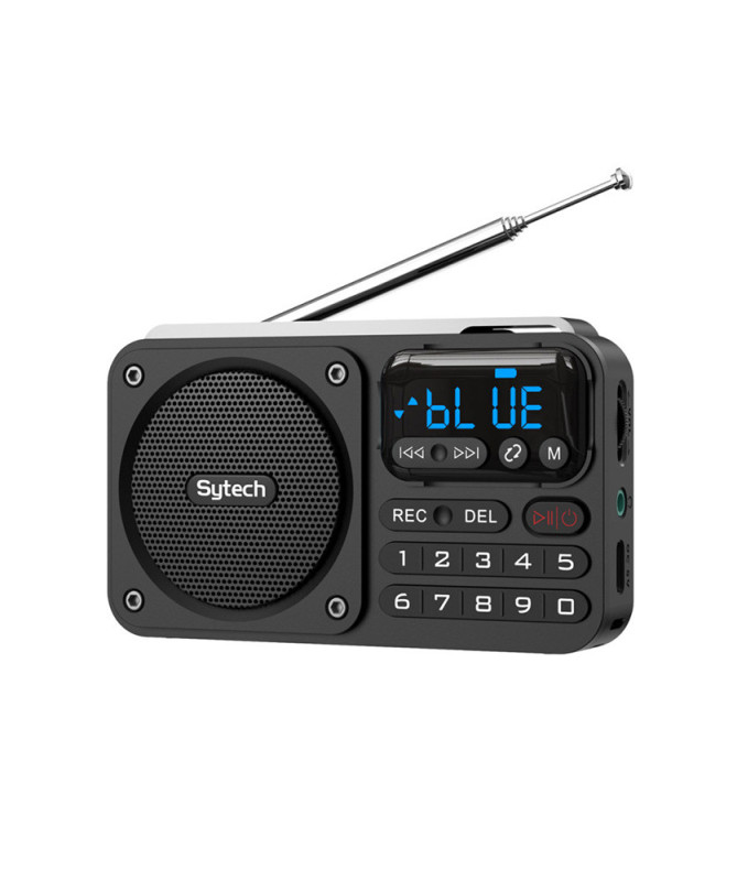 RADIO DIGITAL FM PORTÁTIL, BLUETOOTH, ALTAVOZ, 5W, USB,TF, BATERÍA, NEGRO (SYTECH) RADIO DIGITAL FM PORTÁTIL, BLUETOOTH, ALTAVOZ, 5W, USB,TF, BATERÍA, NEGRO (SYTECH)