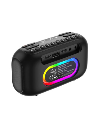 RADIO DIGITAL. FM, BLUETOOTH, ALTAVOZ-BASS, 2X8W, USB,TF, BATERÍA, NEGRO (SYTECH)