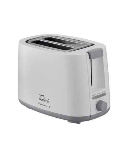 TOSTADORA 2 REBANADAS, 750W.,  2 COMPARTIMIENTOS, BLANCO (SYTECH)