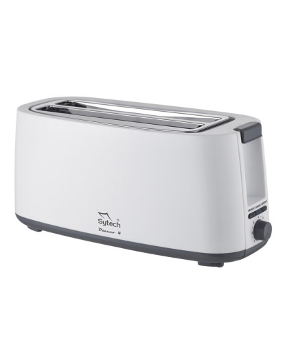 TOSTADORA 4 REBANADAS, 1400W.,  2 COMPARTIMIENTOS, BLANCO (SYTECH)