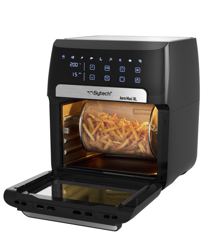 FREIDORA DE AIRE, 12 L, CONTROL TACTIL, 9 PROGRAMACIONES, 1700W (SYTECH)