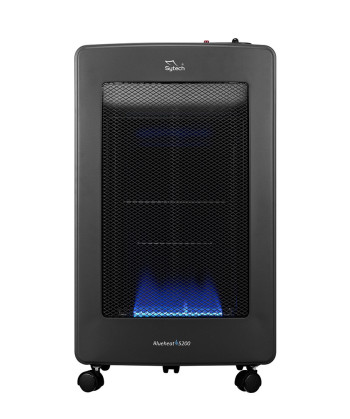 ESTUFA DE GAS LLAMA AZUL, PLEGABLE, SISTEMA ODS, 4.2KW, ASAS, RUEDAS, (SYTECH)