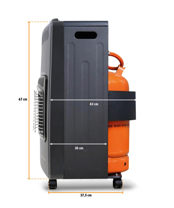 ESTUFA DE GAS CERAMICA, PLEGABLE, SISTEMA ODS, 4.2KW, ASAS, RUEDAS (SYTECH)