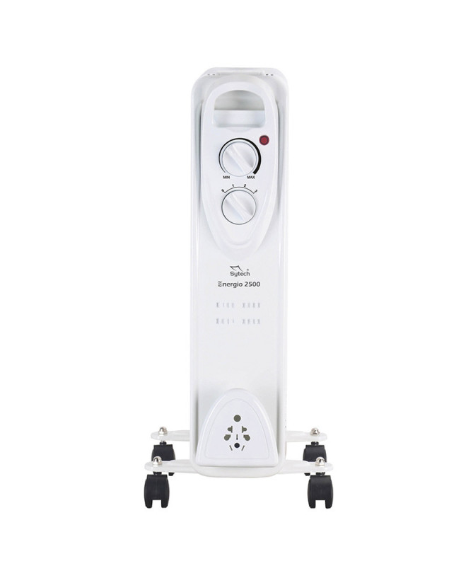 RADIADOR DE ACEITE, ENERGIO 2500, 11 ELEMENTOS, 2500W, BLANCO (SYTECH)
