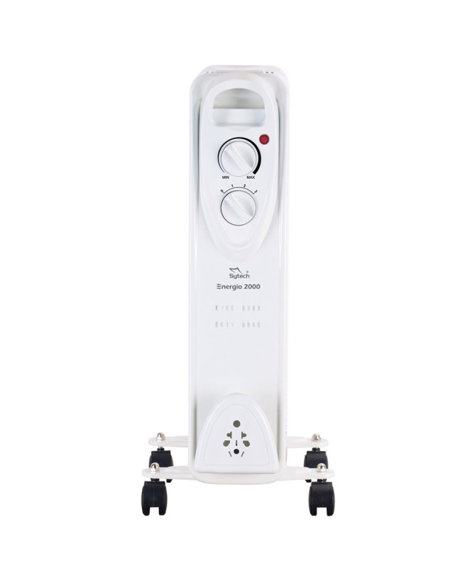 RADIADOR DE ACEITE, ENERGIO 2000, 9 ELEMENTOS, 2000W, BLANCO (SYTECH)