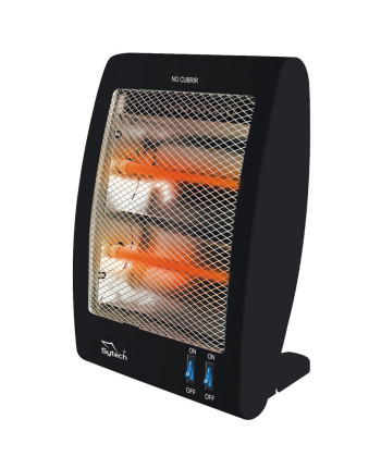 CALEFACTOR DE CUARZO, 800W, NEGRO  (SYTECH)
