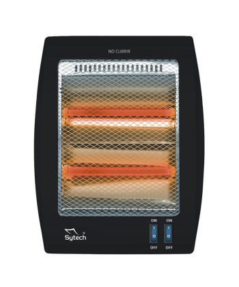 CALEFACTOR DE CUARZO, 800W, NEGRO  (SYTECH)